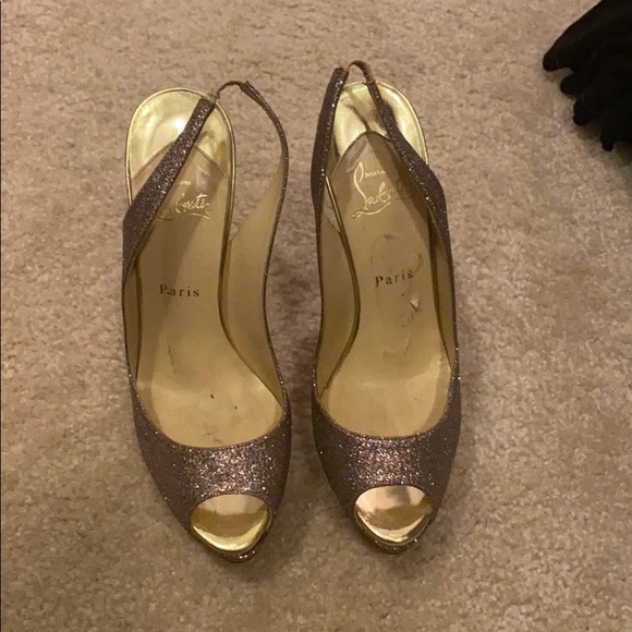 Christian Louboutin glitter slingback pumps - Picture 5 of 6